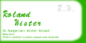 roland wister business card